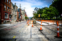 Elm Street OTR New and old Streetcar Tracks