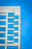 Blue sky, blue windows reflection